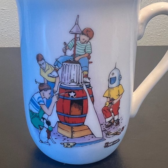 Set of 3 Vintage NORMAN ROCKWELL "Good Old Days" Collection Mugs / Cups 1982 - Picture 6 of 11